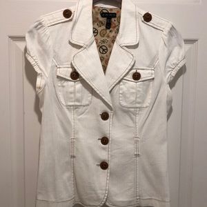 Tan/ beige short sleeve blazer